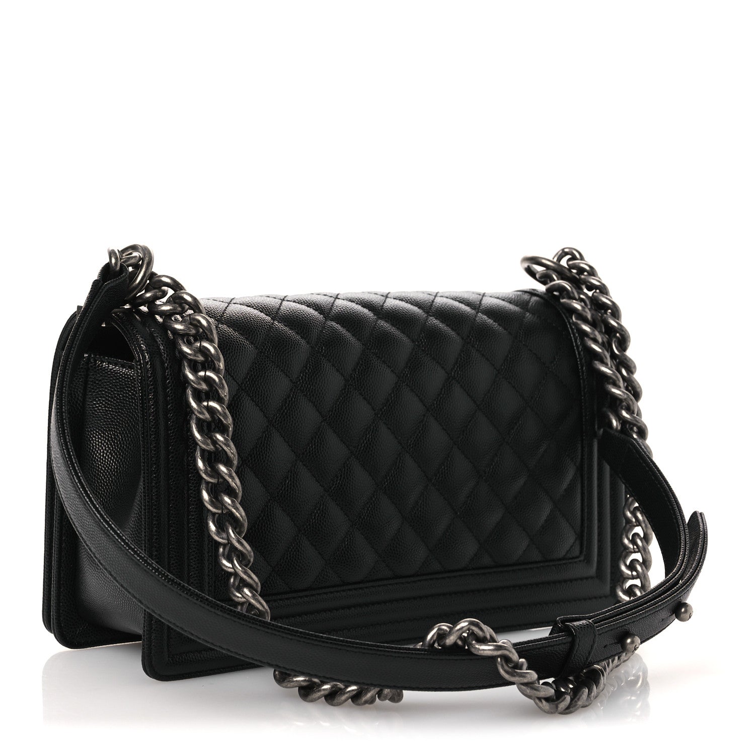 Chanel Caviar Quilted Medium Boy Flap Black 2 of 11