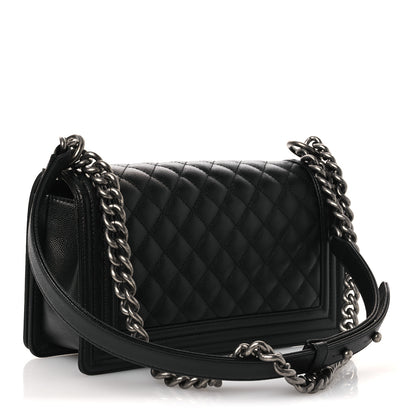 Chanel Caviar Quilted Medium Boy Flap Black 2 of 11