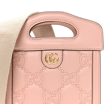 Gucci Calfskin GG Matelasse Mini Top Slip Handle Crossbody Bag Perfect Pink Natural 8 of 11