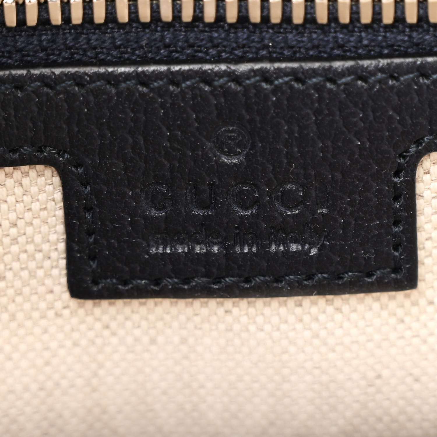 Gucci GG Supreme Monogram Textured Dollar Calfskin Web Small Ophidia Half Moon Hobo Beige Blue 6 of 11