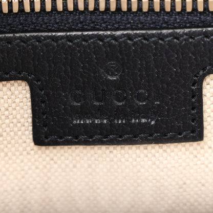 Gucci GG Supreme Monogram Textured Dollar Calfskin Web Small Ophidia Half Moon Hobo Beige Blue 6 of 11