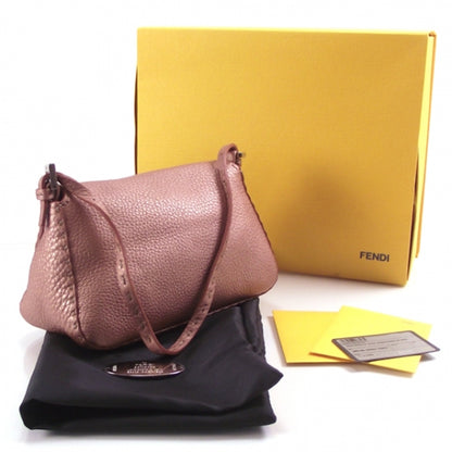 Fendi Metallic Calfskin Romano Selleria Limited Edition Baguette Pink 3 of 14