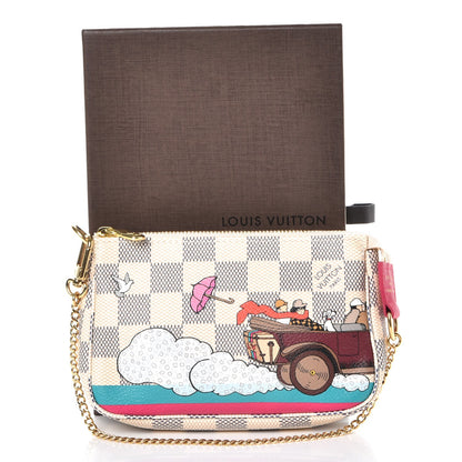 Louis Vuitton Damier Azur 2015 Christmas Animation Mini Pochette Accessories 8 of 8