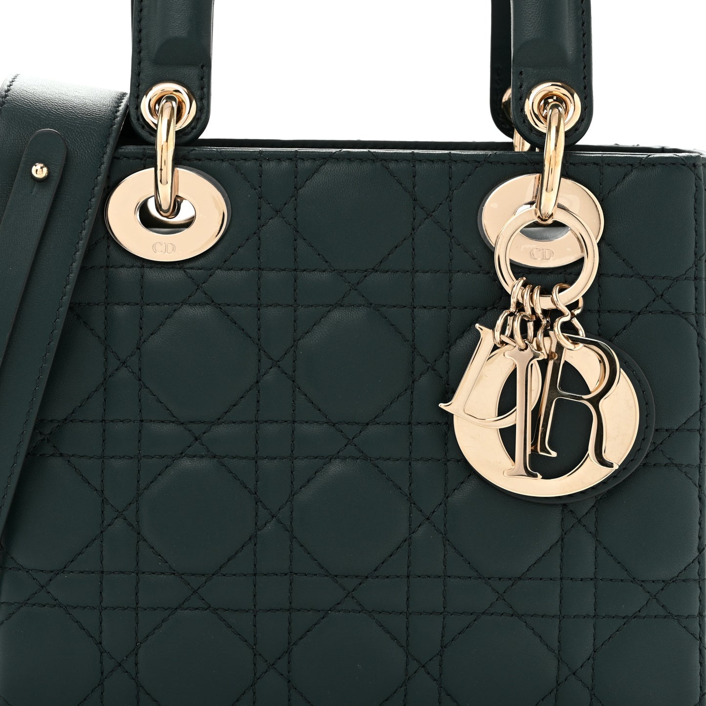 Lambskin Cannage Small My ABCDior Lady Dior Dark Green