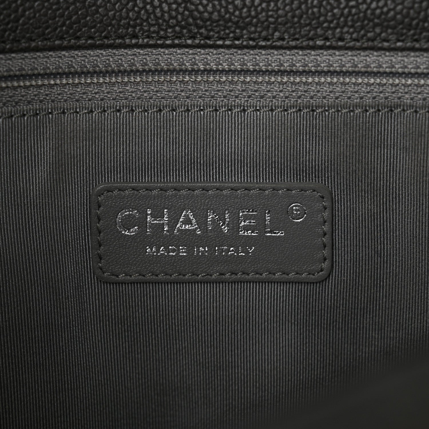 Chanel Caviar Quilted Large French Riviera Flap Dark Grey 6 of 12
