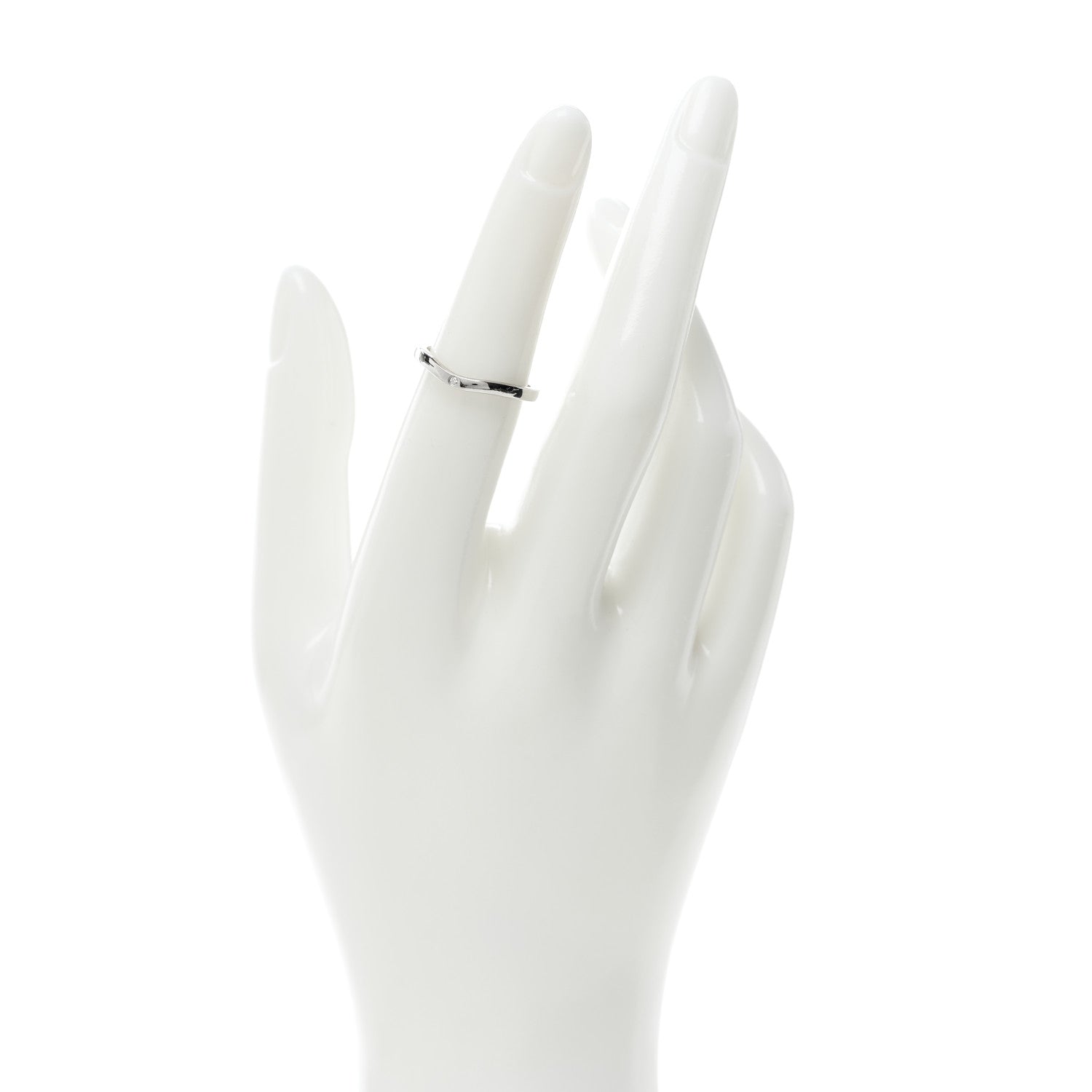Cartier Platinum 3 Diamond Ballerine Wedding Band Ring 50 5.25 2 of 5