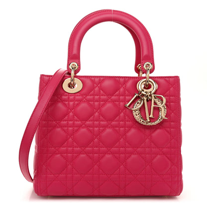 Christian Dior Lambskin Cannage Medium Lady Dior Pink 1 of 10