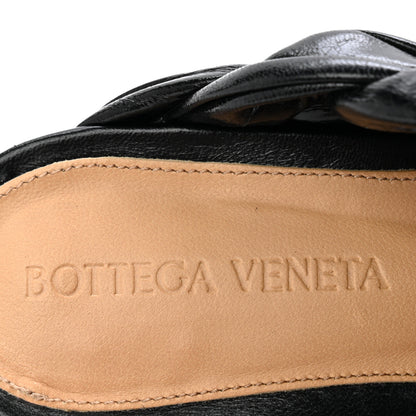 Bottega Veneta Shiny Nappa Intrecciato The Board Flat Sandals 36 Black 8 of 9