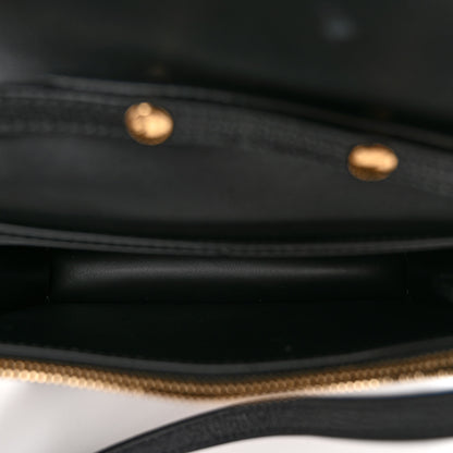 Burberry Derby Calfskin House Check Wallet On Chain Black 5 of 9