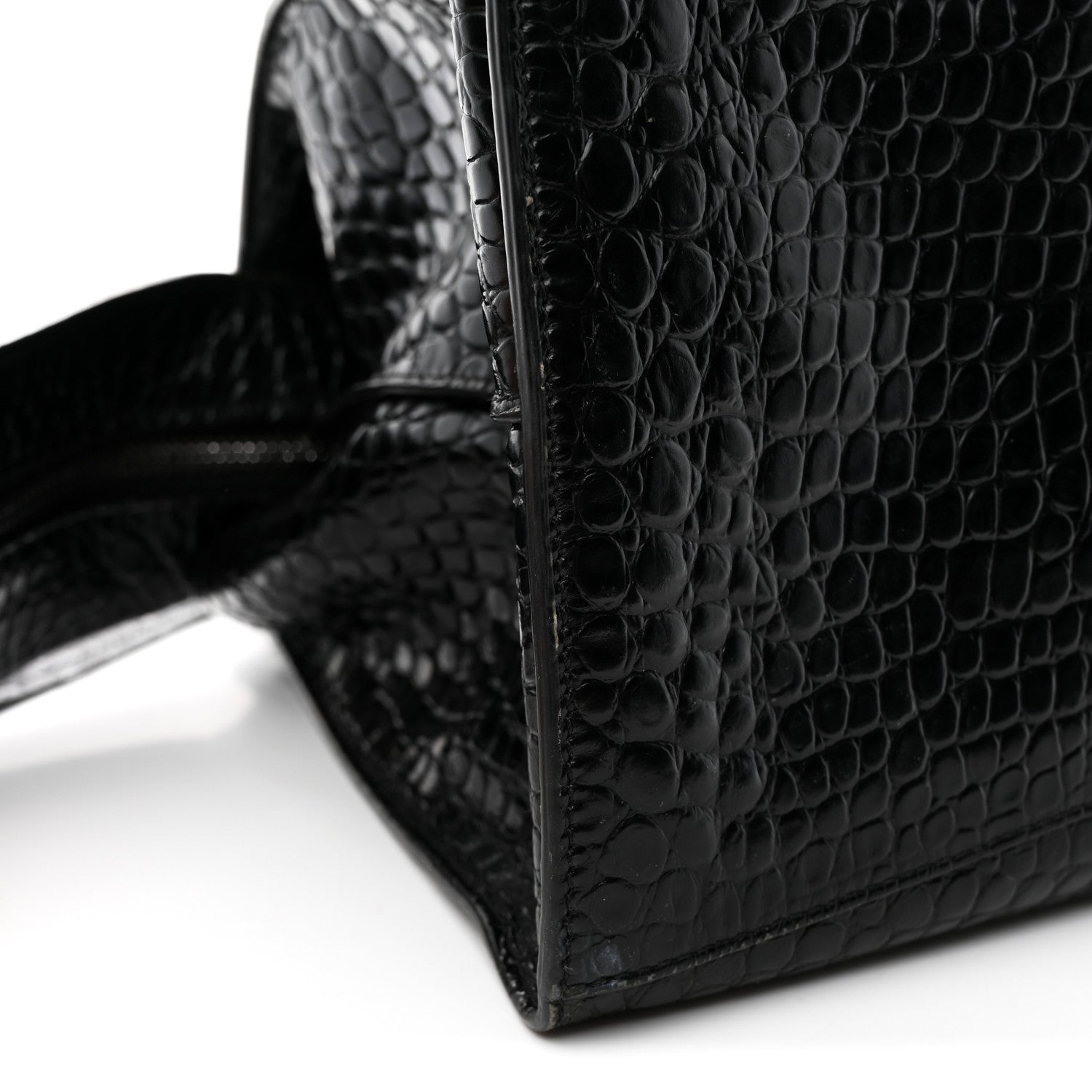 Balenciaga Calfskin Crocodile Embossed Neo Classic Black Hardware Medium City Black 13 of 18
