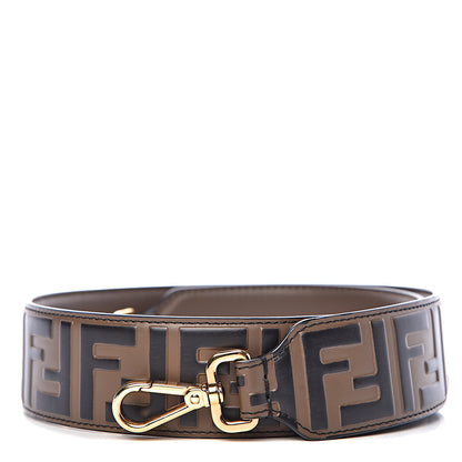 Fendi Vitello Century Bi-Color FF 1974 Embossed Strap You Maya Black 1 of 4