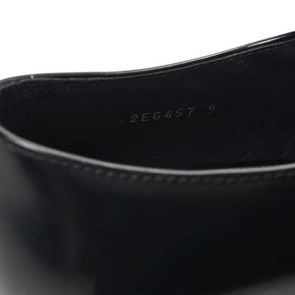 Prada Calfskin Mens Belted Lace Up Loafers 9 Black 8 of 8