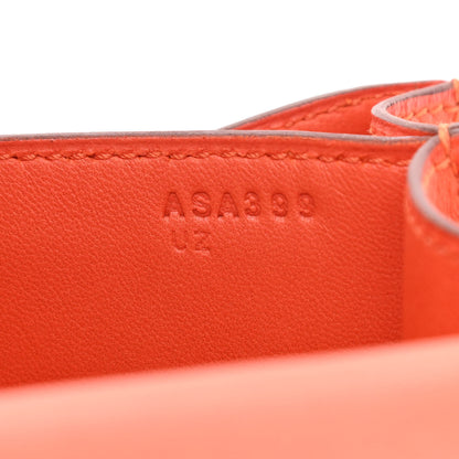 Hermes Ostrich Constance 18 Tangerine 7 of 11