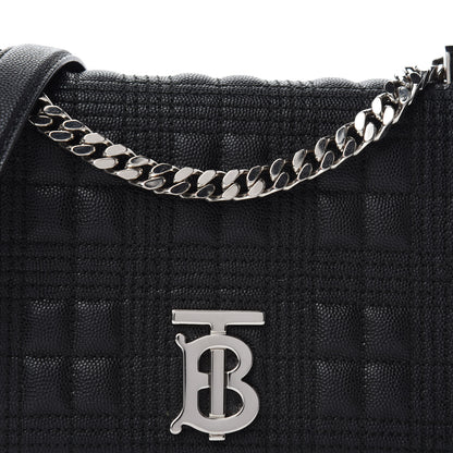 Burberry Grainy Calfskin Quilted Lola Bag Black 10 of 10