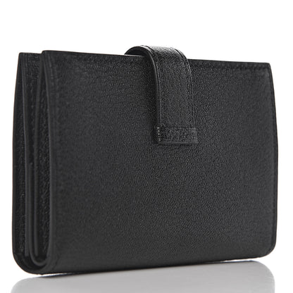Hermes Chevre Mysore Mini Bearn Wallet Black 3 of 8