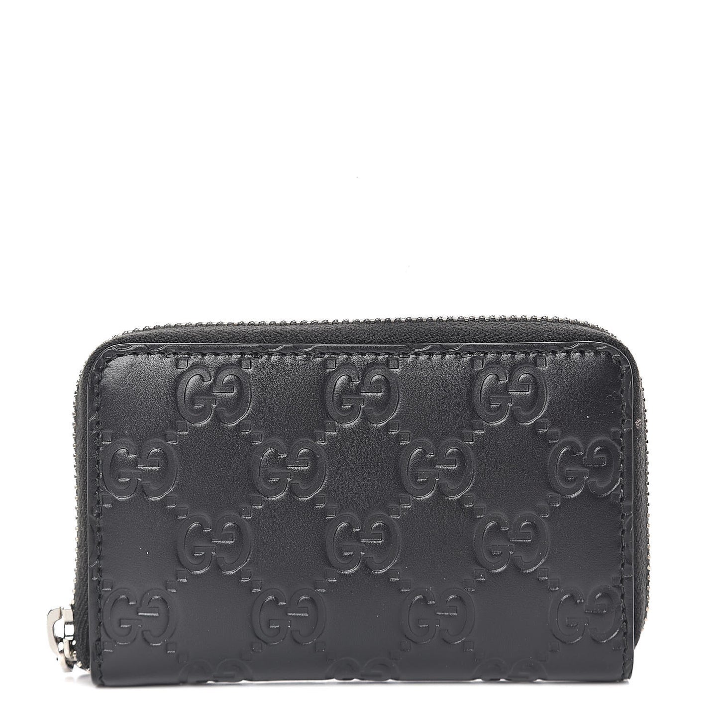 Guccissima Zip Around Card Case Black