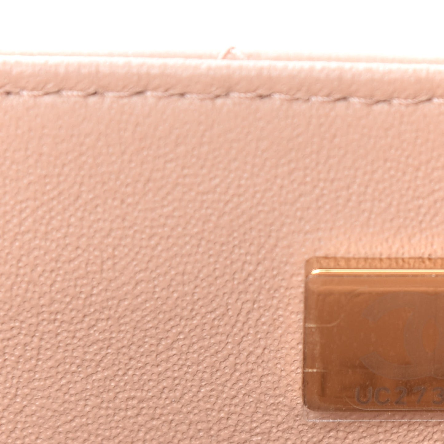 Lambskin Quilted Mini Rectangular Flap Beige