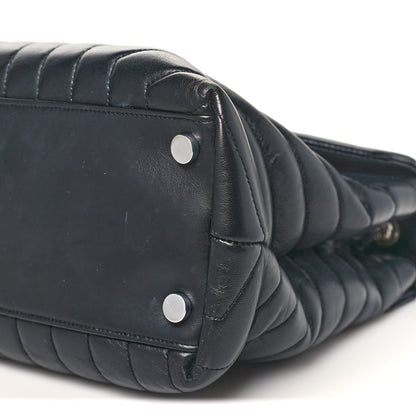 Saint Laurent Calfskin Y Quilted Monogram Large Loulou Chain Satchel Black 9 of 9