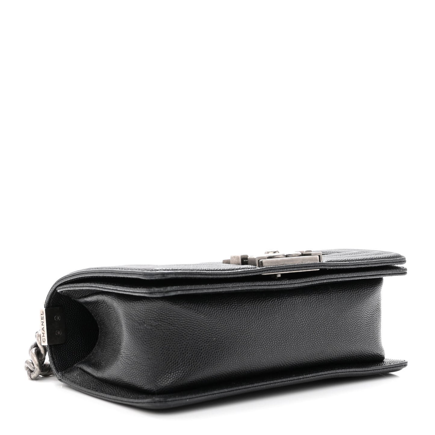 Caviar Quilted Small Boy Flap Black