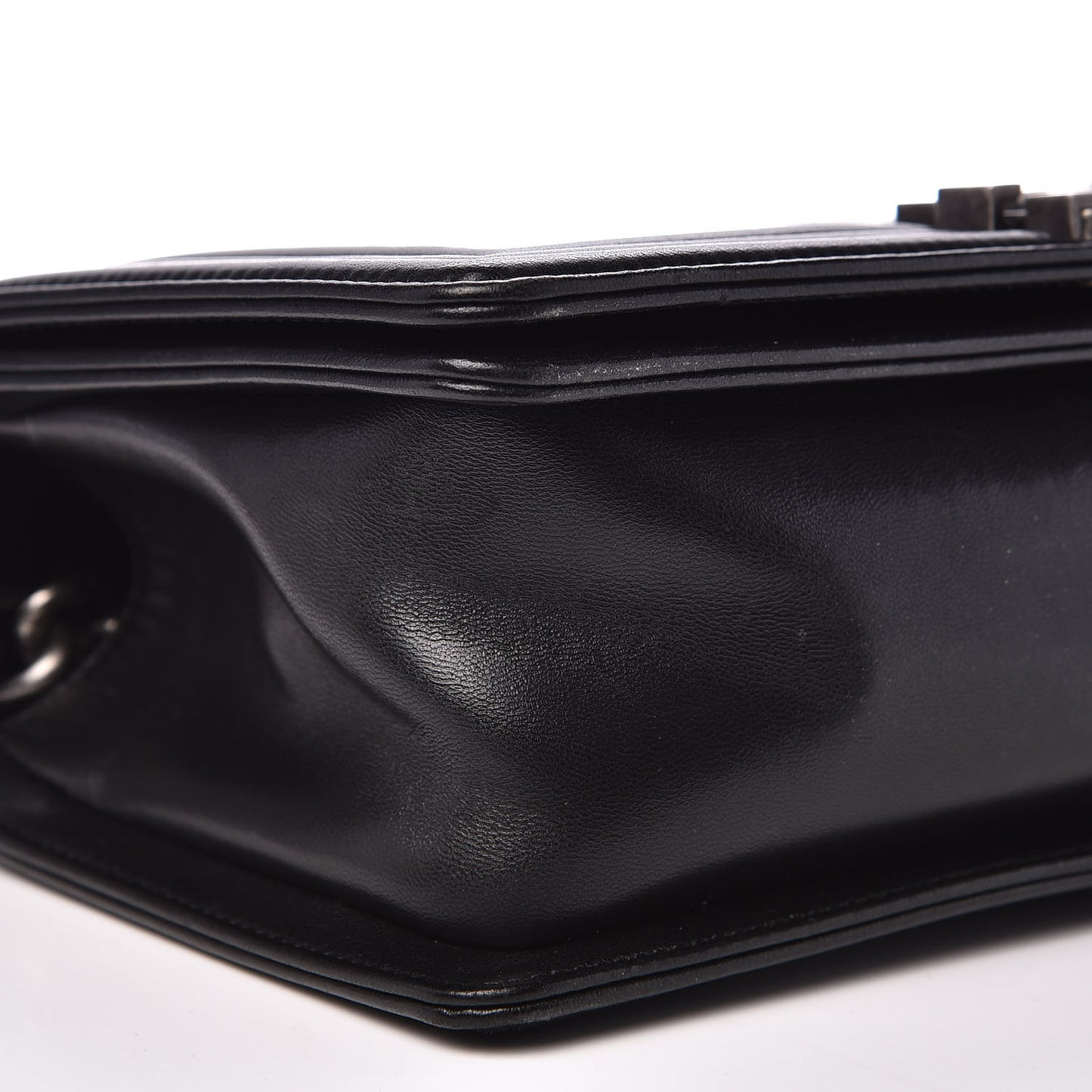 Lambskin Quilted Medium Boy Flap Black