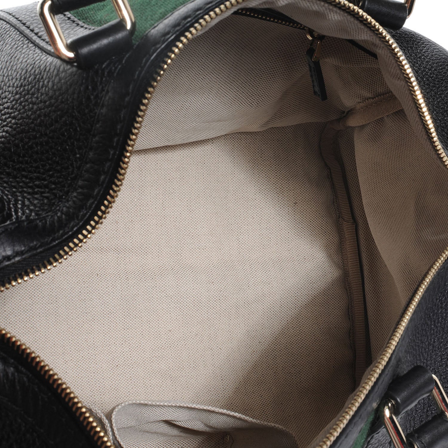 Gucci Leather Vintage Web Medium Boston Black 5 of 8