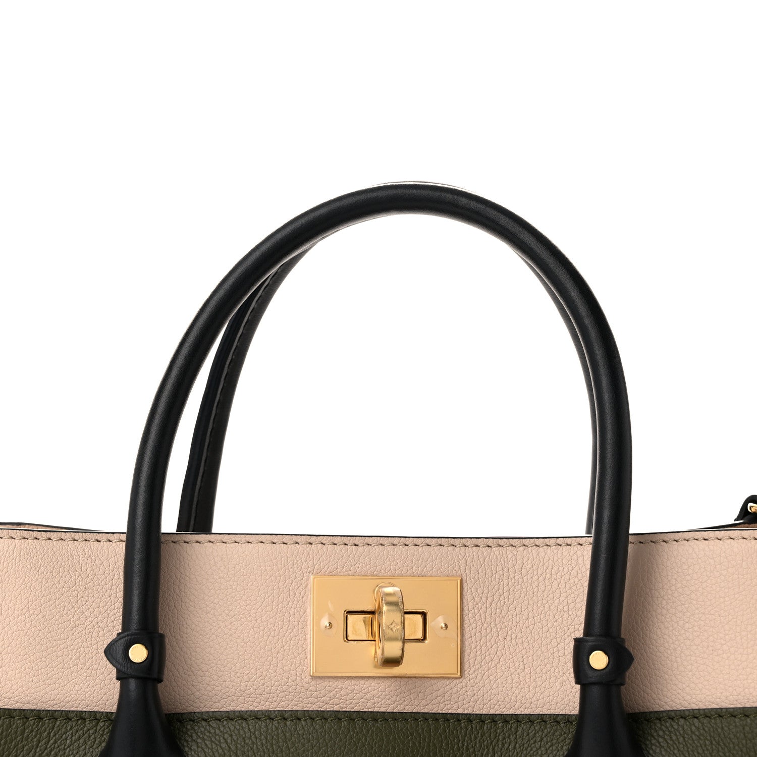 Louis Vuitton Calfskin Monogram On My Side MM Laurier Green Toffee Latte Beige 7 of 9