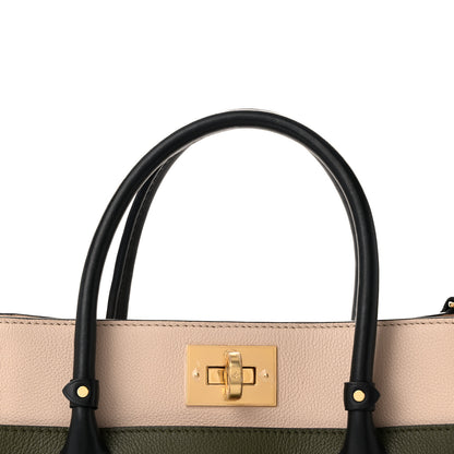 Louis Vuitton Calfskin Monogram On My Side MM Laurier Green Toffee Latte Beige 7 of 9