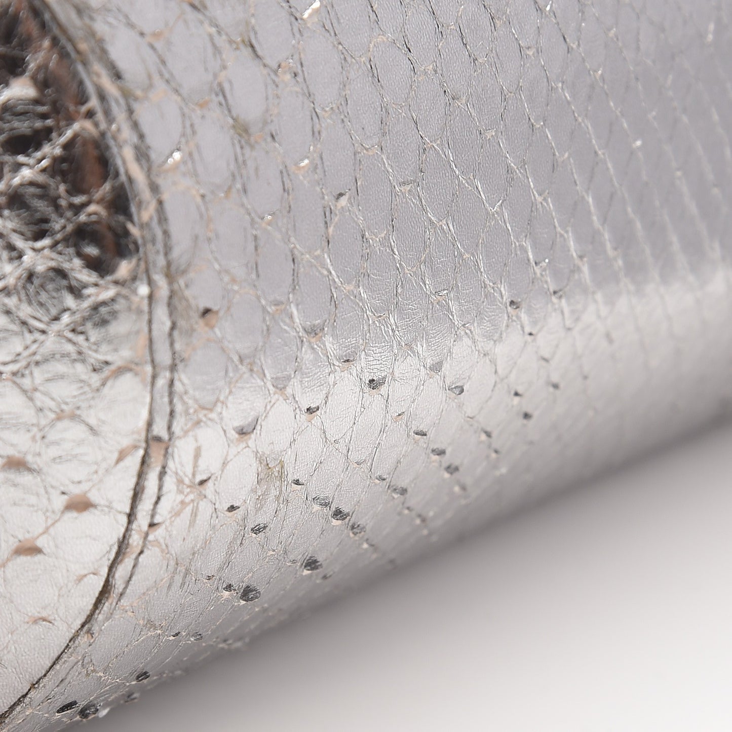 Python Clutch Silver