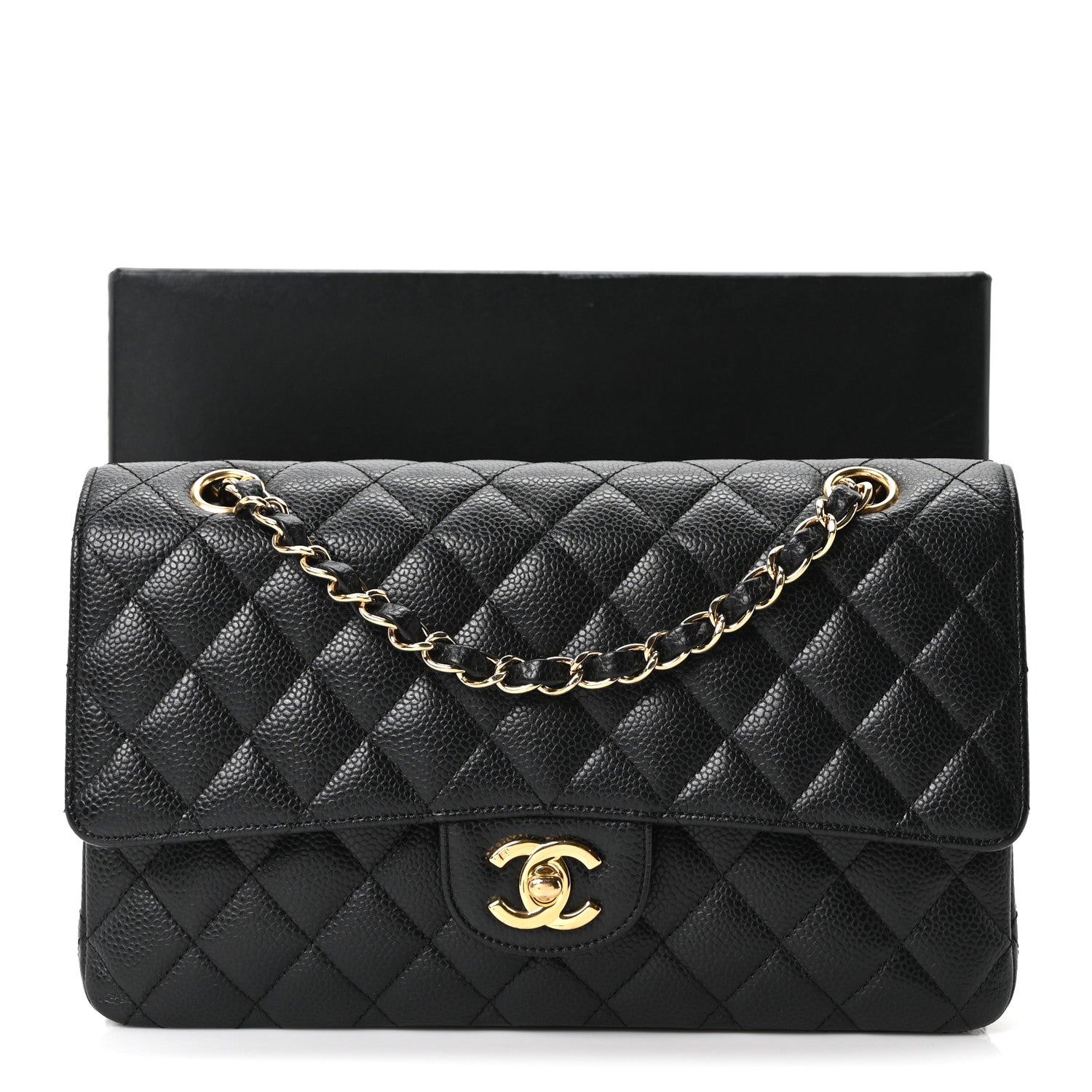 Chanel Caviar Quilted Medium Double Flap Black 11 of 11