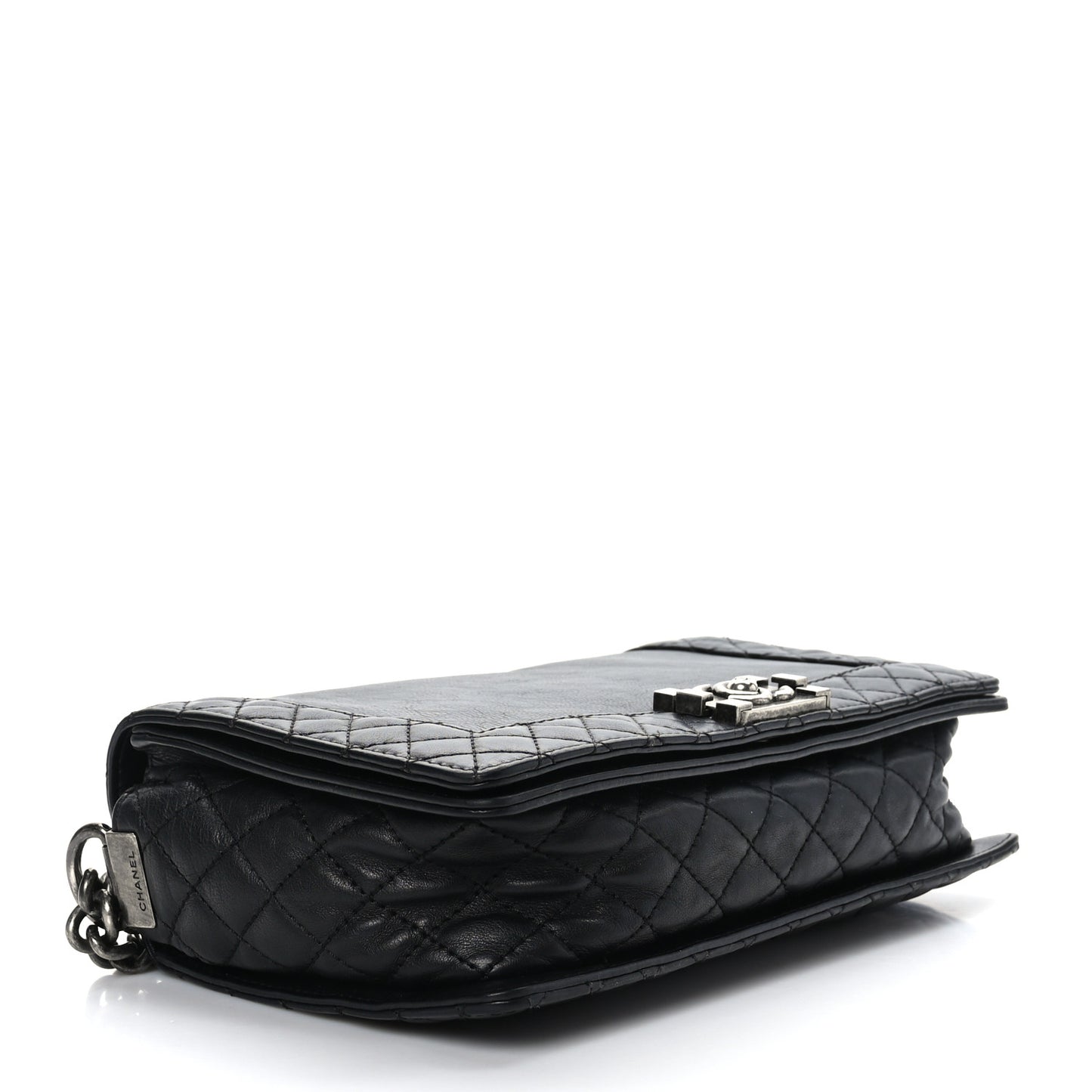 Calfskin Medium Boy Reverso Flap Black