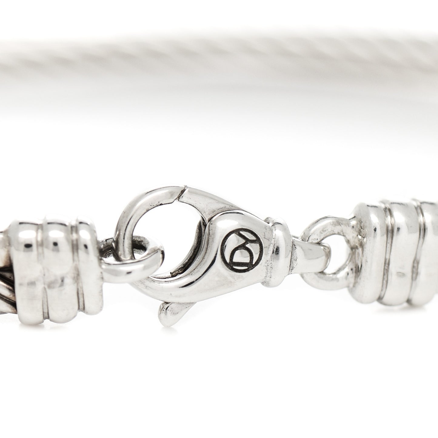 Sterling Silver Diamond 3mm Crossover Bracelet