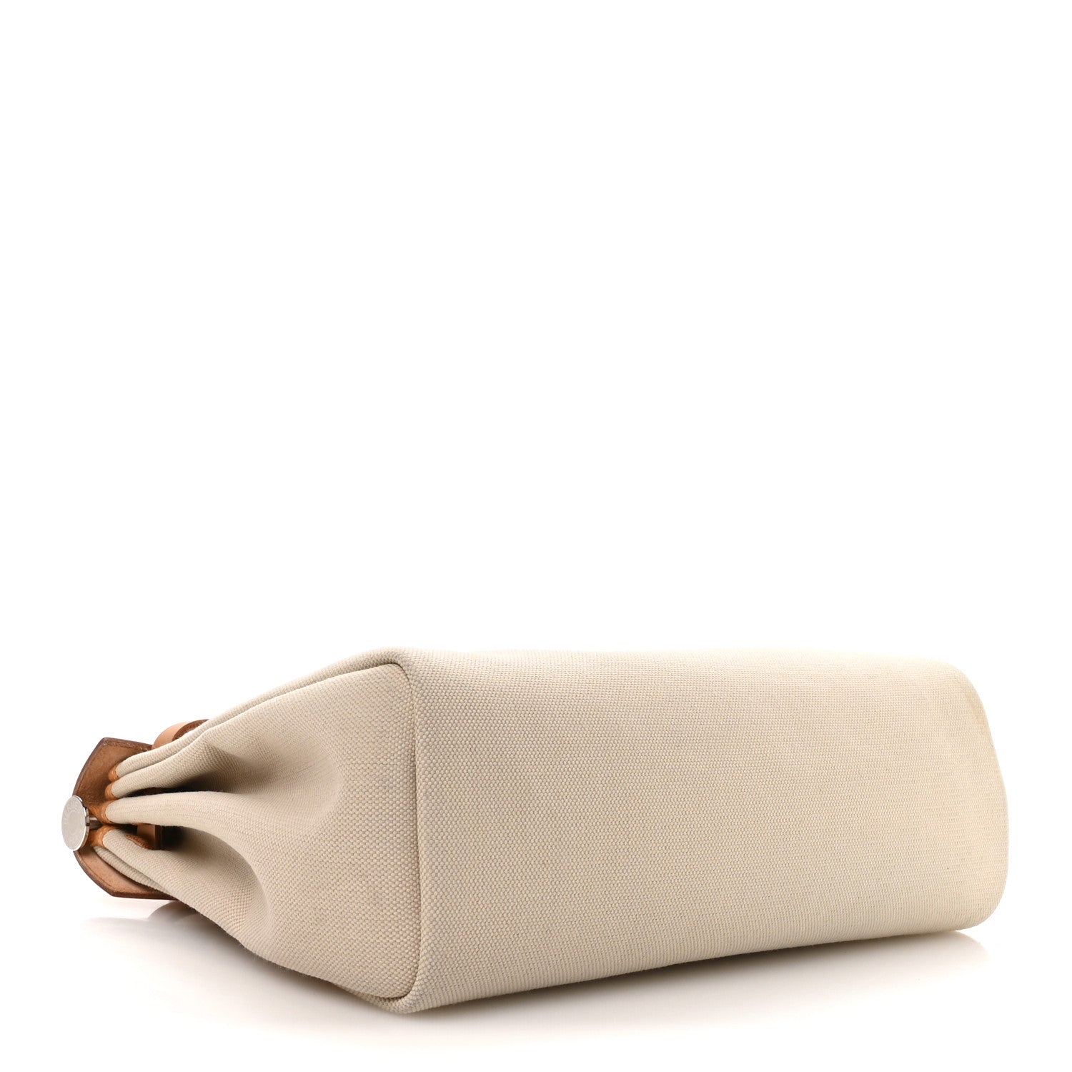 Hermes Military Toile Vache Hunter Herbag Zip Retourne 31 PM Beton Naturel 5 of 12