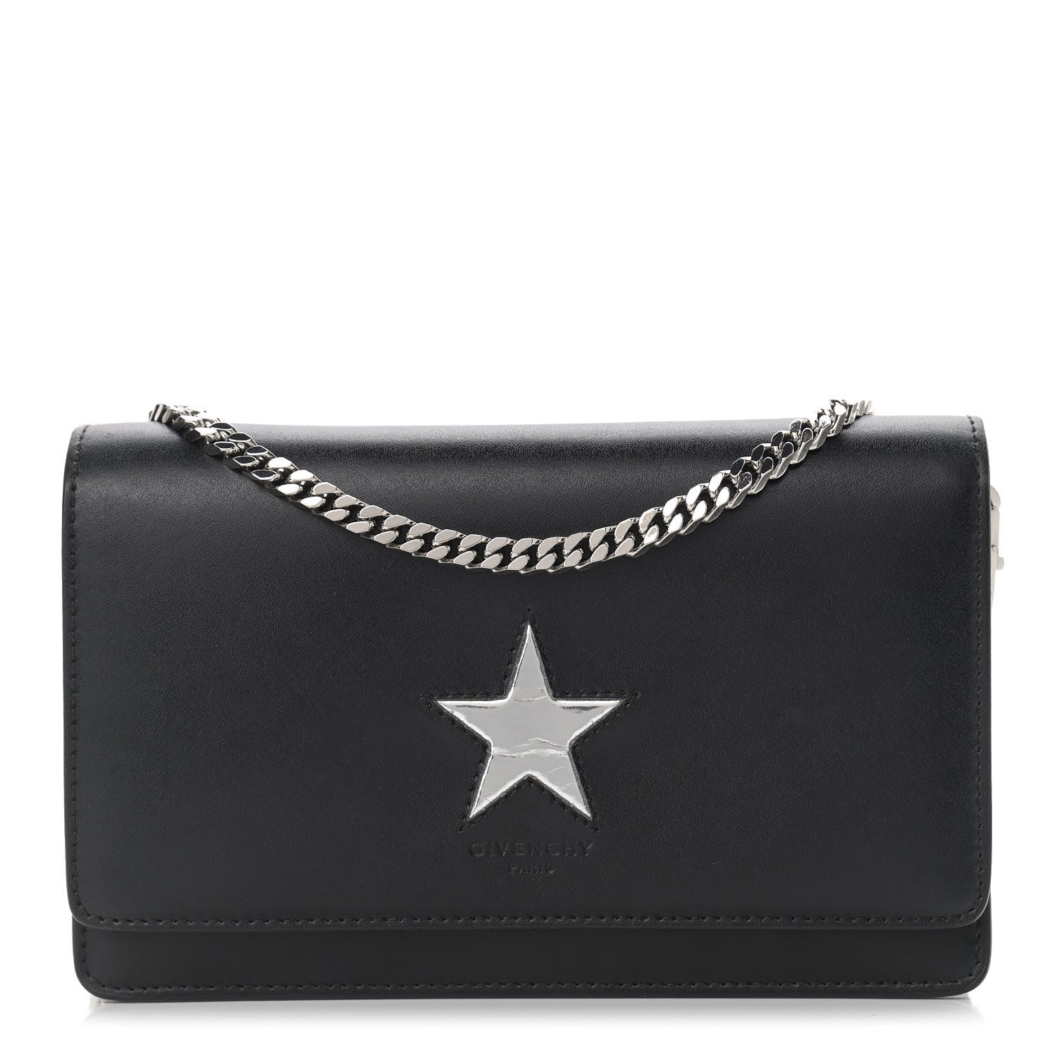 Givenchy Calfskin Star Pandora Chain Wallet Black 1 of 10