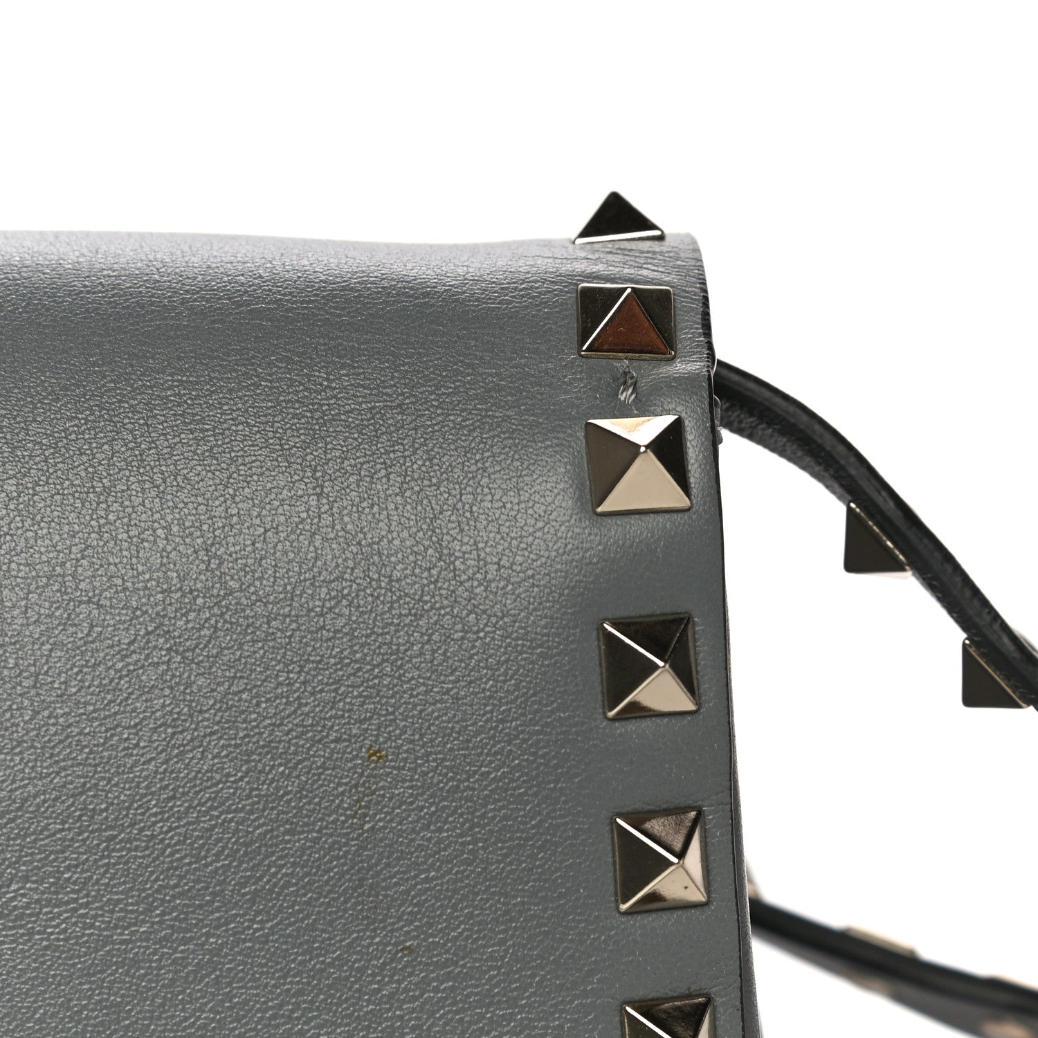 Valentino Garavani Vitello Mini Rockstud Flap Saddle Crossbody Bag Light Stone 14 of 15
