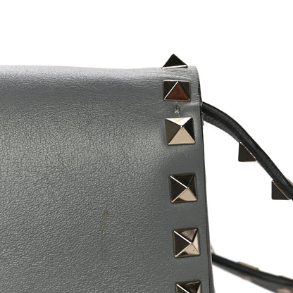 Valentino Garavani Vitello Mini Rockstud Flap Saddle Crossbody Bag Light Stone 14 of 15