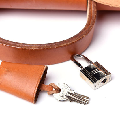 Hermes Toile Vache Calfskin Herbag 30 PM Backpack Natural 21 of 32