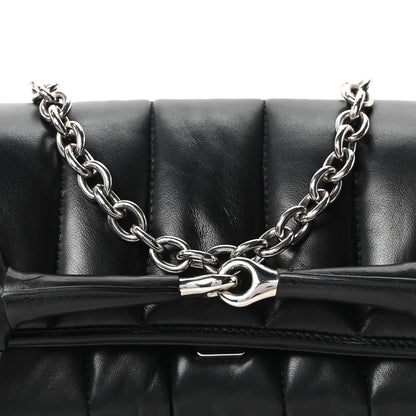 Gucci Nappa Vertical Matelasse Medium Maxi Horsebit Chain Shoulder Bag Black 8 of 11