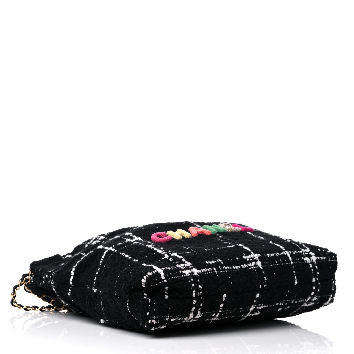 Chanel Wool Tweed Quilted Chanel 22 Black Multicolor 5 of 10