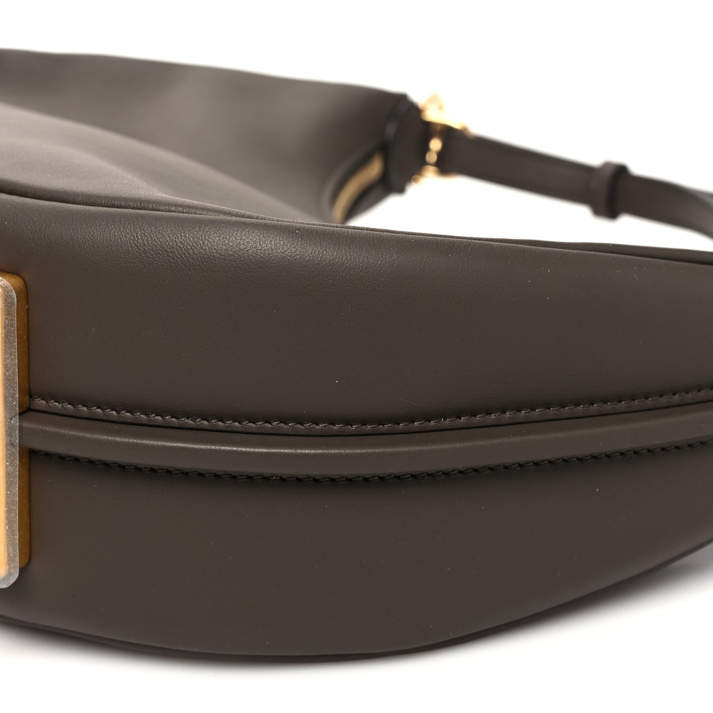 Vitello Grace Matte Small Fendigraphy Hobo Bag Dark Coffee