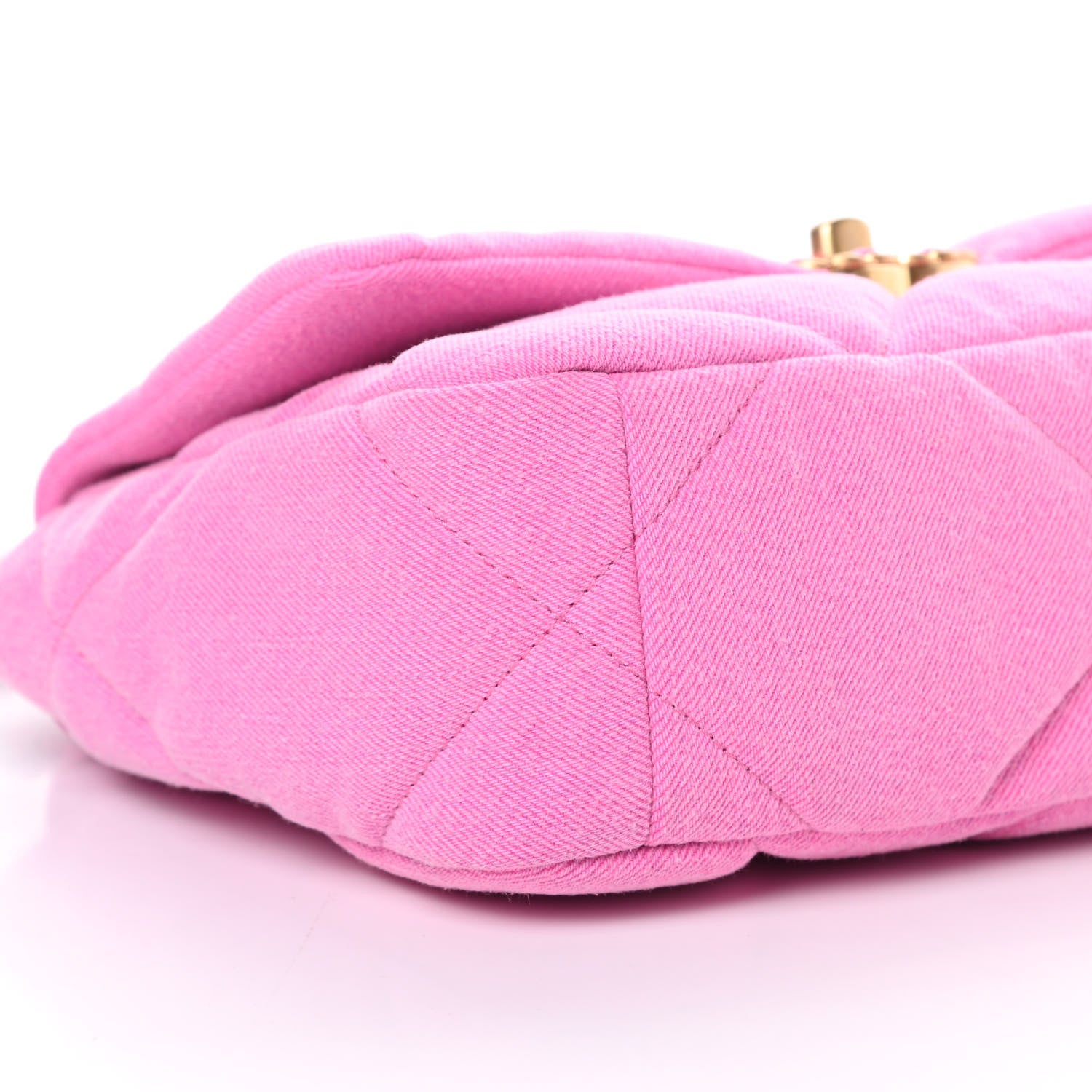 Chanel Denim Quilted Medium Chanel 19 Flap Neon Pink 8 of 10