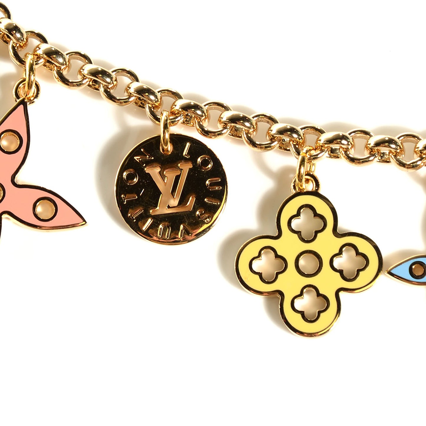 Enamel Looping Chain Key Ring Multicolor