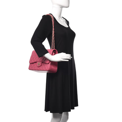 Chanel Lambskin Quilted Jumbo Double Flap Dark Pink 2 of 11