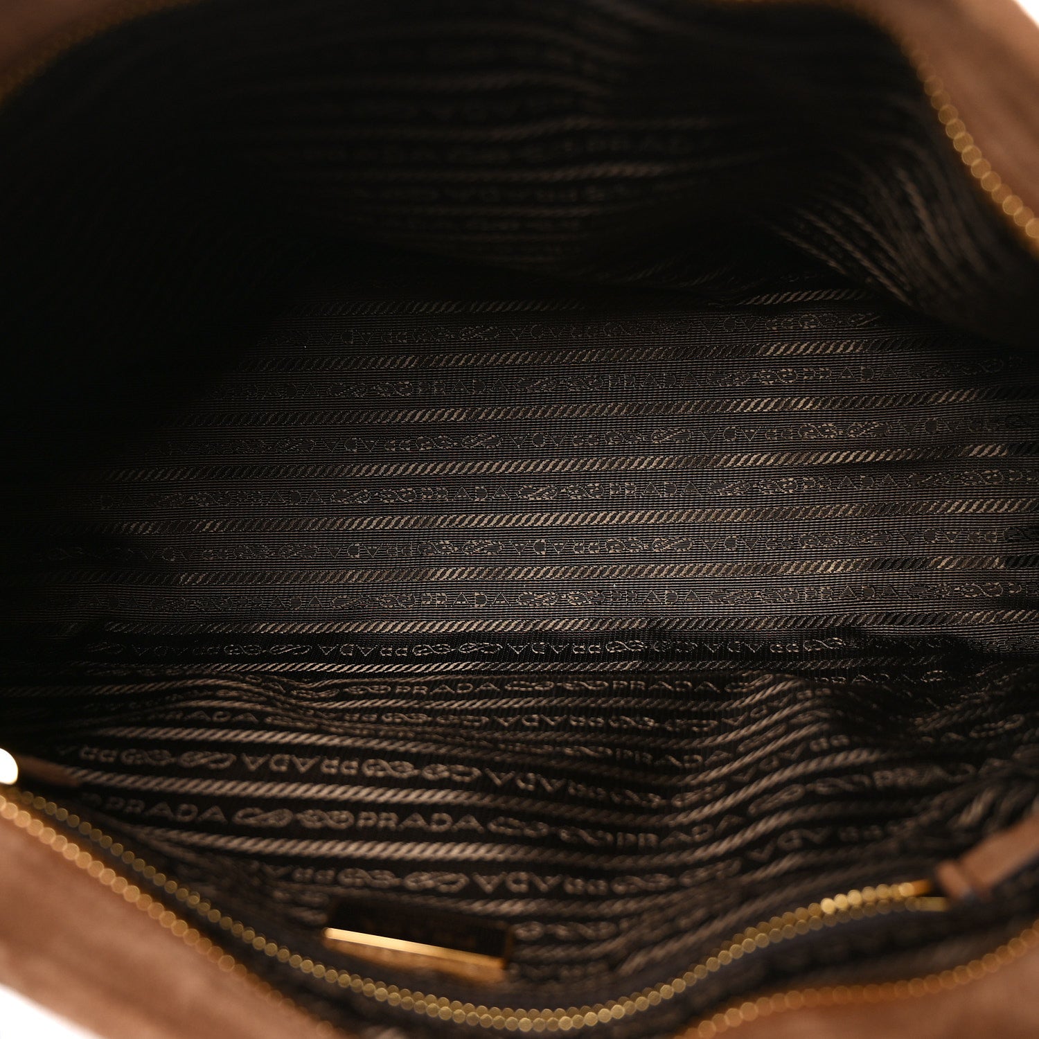 Prada Suede Large Bonnie Shoulder Bag Cacao 5 of 9