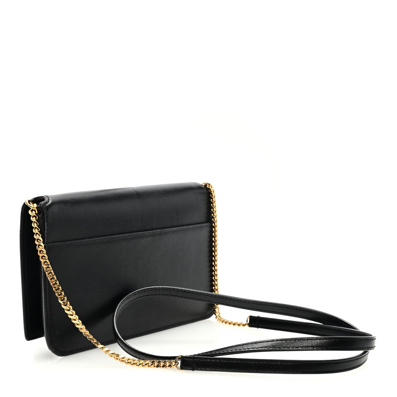 Saint Laurent Smooth Calfskin Monogram Phone Holder Crossbody Black 2 of 8