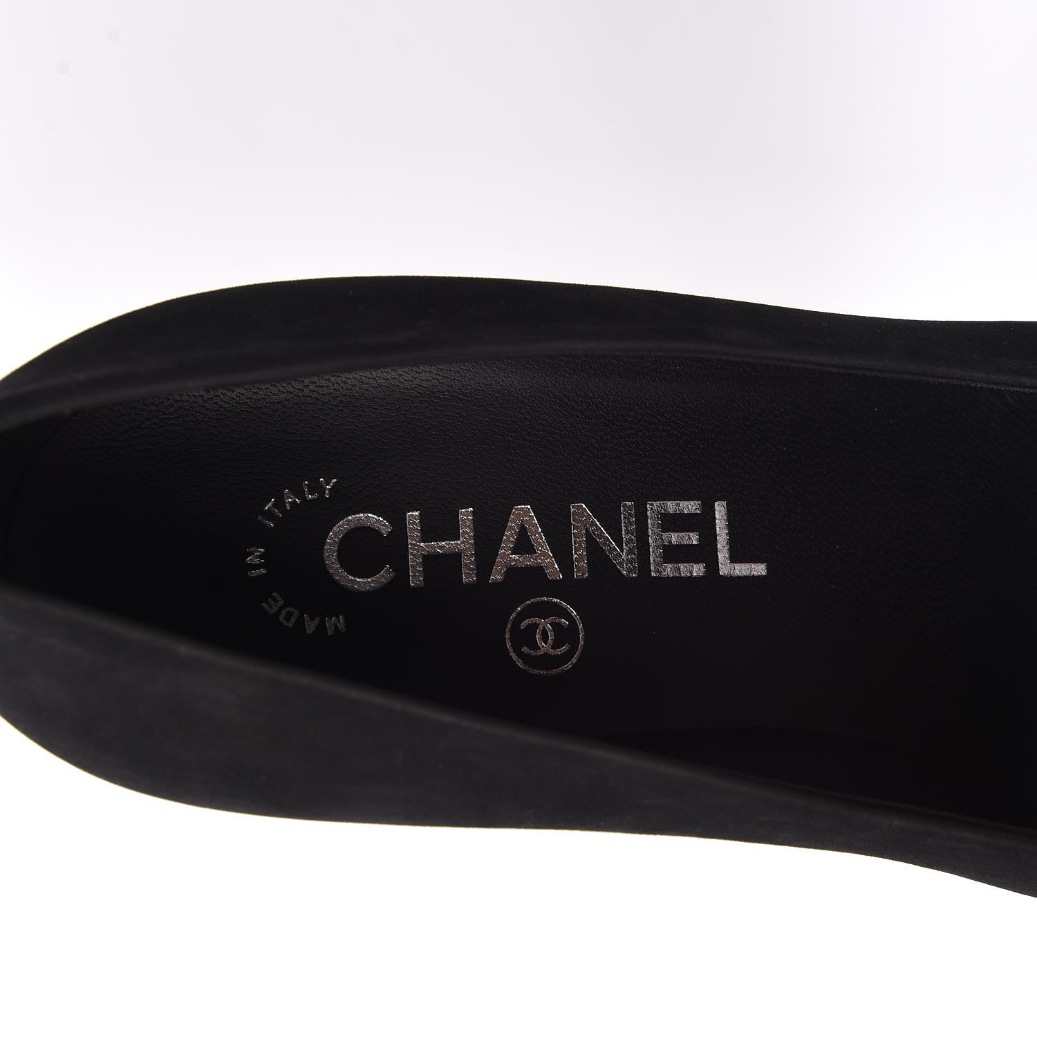 Chanel Patent Suede Calfskin Pearl Cap Toe Pumps 36 Black 5 of 9