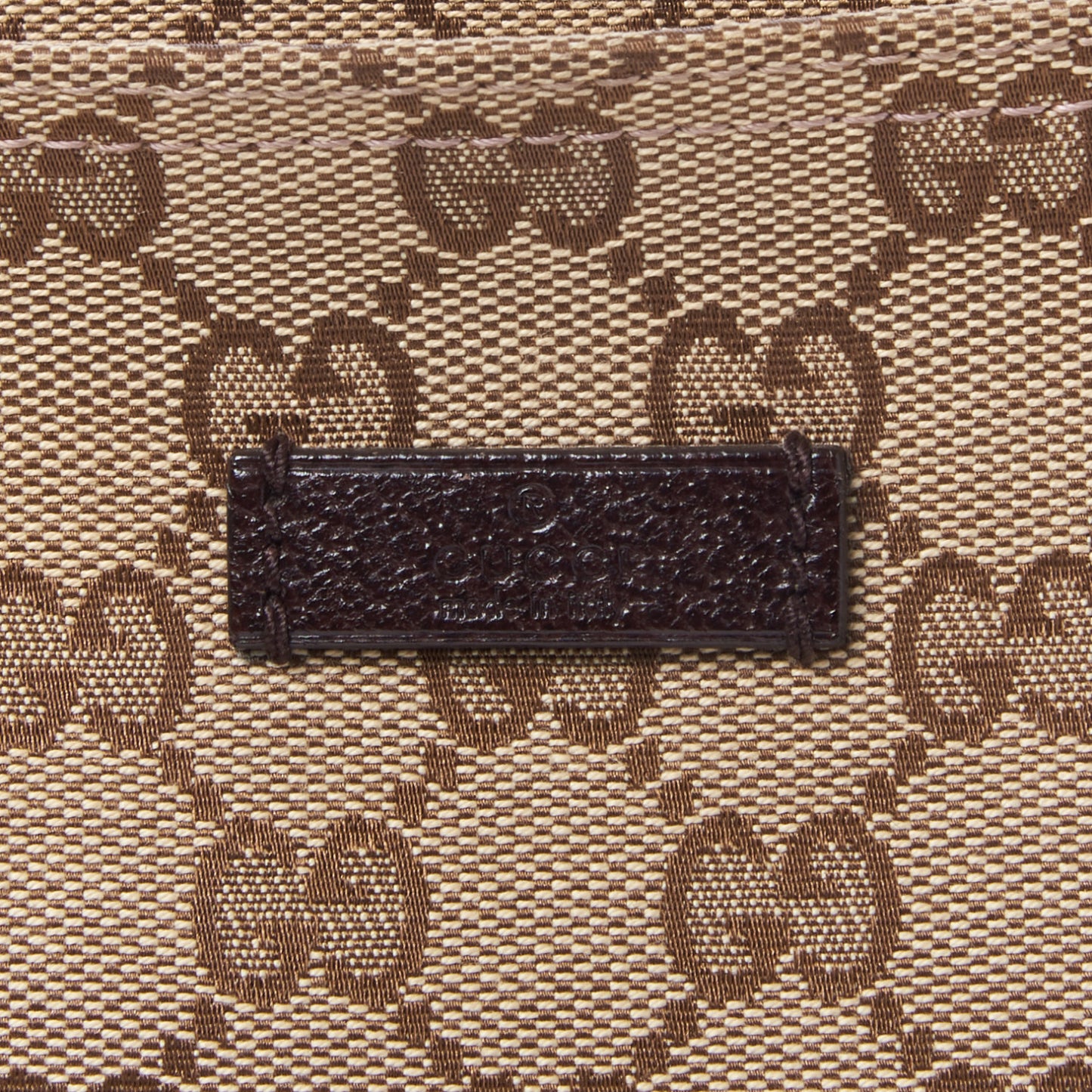 Monogram Web Small Flat Messenger Crossbody Dark Brown