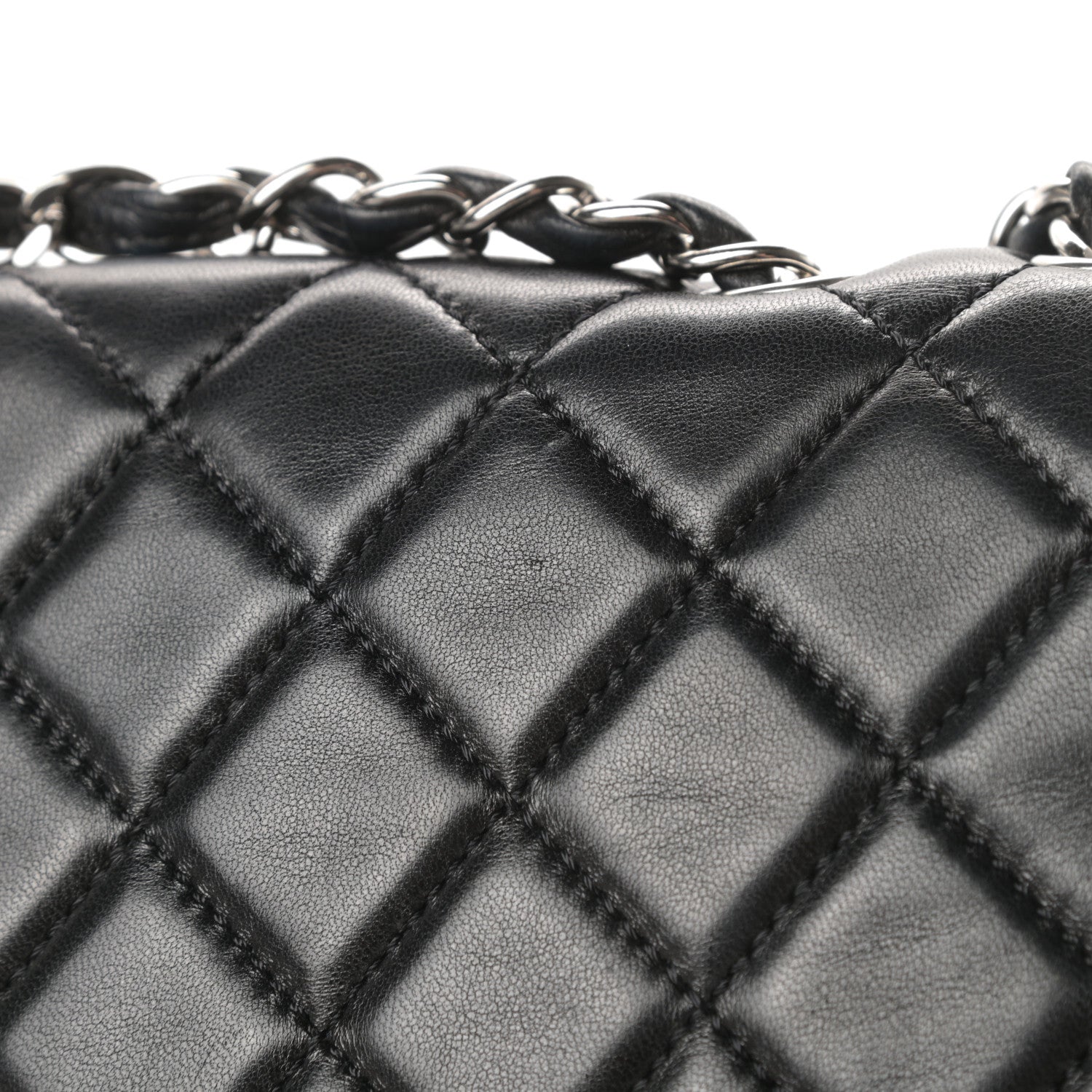 Chanel Lambskin Quilted Jumbo Single Flap Black 11 of 13