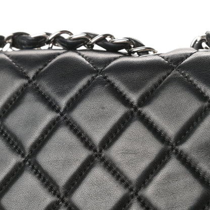 Chanel Lambskin Quilted Jumbo Single Flap Black 11 of 13