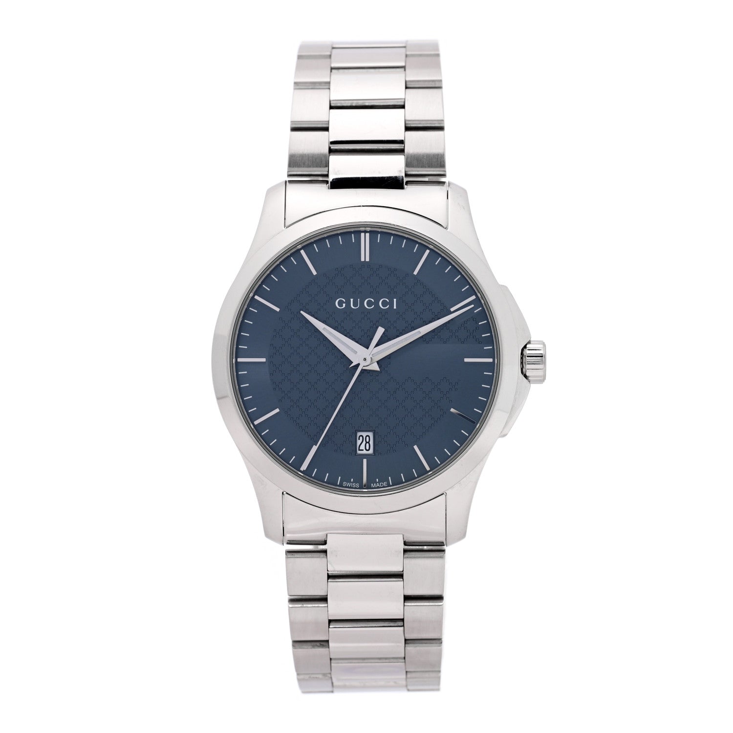 Gucci Stainless Steel 38mm G-Timeless Diamante Quartz Watch Grey 1 of 5