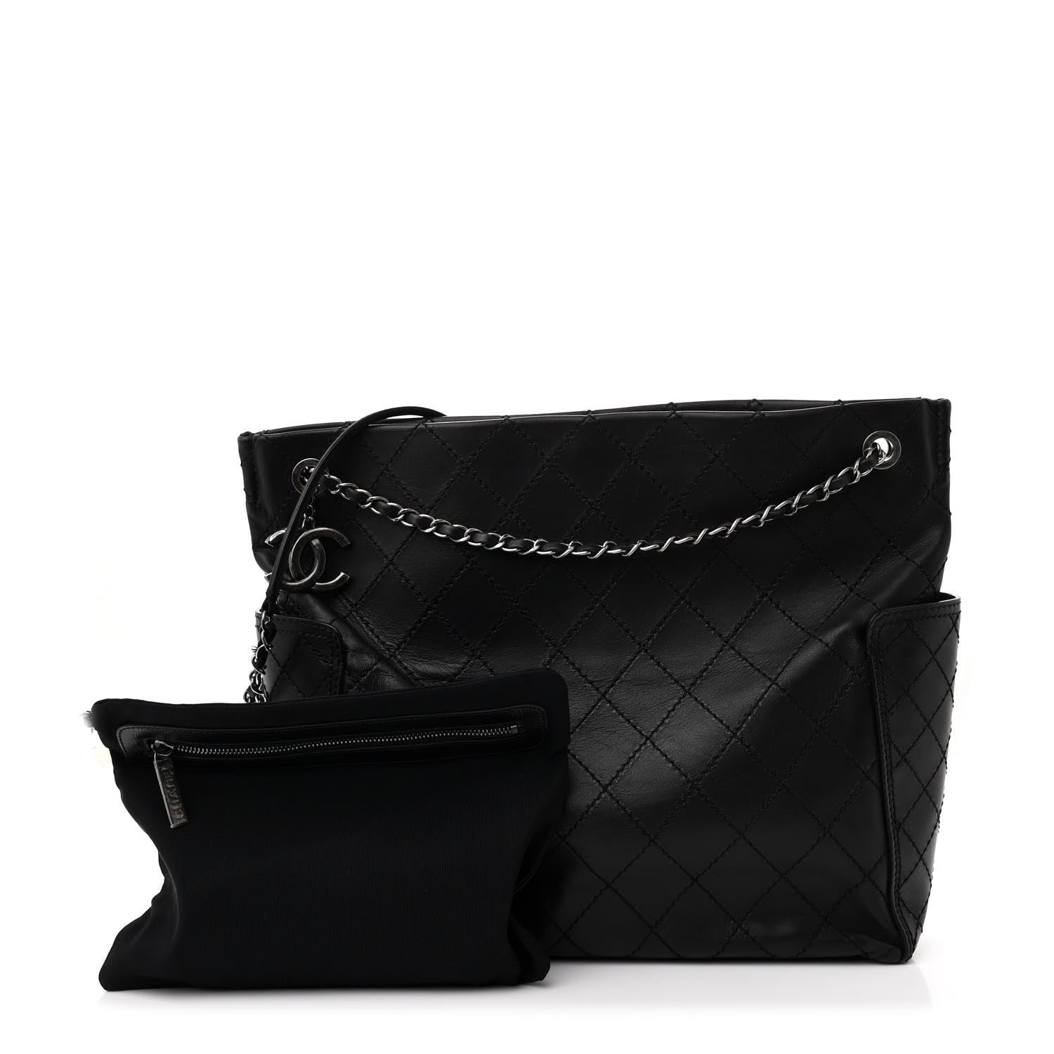 Chanel Calfskin CC Pocket Hobo Black 3 of 14